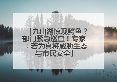 九山湖惊现鳄鱼？部门紧急巡查！专家：若为真将威胁生态与市民安全