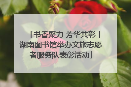 书香聚力 芳华共彰丨湖南图书馆举办文旅志愿者服务队表彰活动