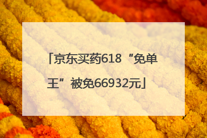 京东买药618“免单王”被免66932元