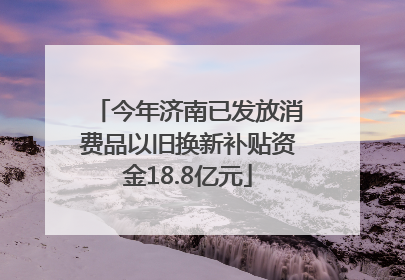 今年济南已发放消费品以旧换新补贴资金18.8亿元
