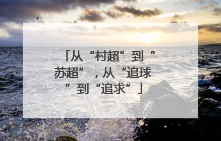 从“村超”到“苏超”，从“追球”到“追求”