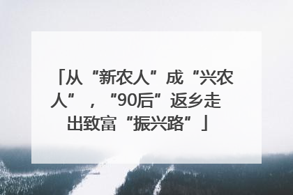 从“新农人”成“兴农人”，“90后”返乡走出致富“振兴路”
