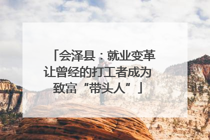 会泽县：就业变革让曾经的打工者成为致富“带头人”