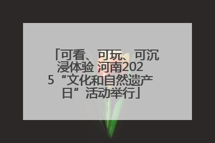 可看、可玩、可沉浸体验 河南2025“文化和自然遗产日”活动举行