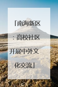 南海新区：高校社区开展中外文化交流