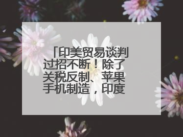 印美贸易谈判过招不断！除了关税反制、苹果手机制造，印度最新要价来了