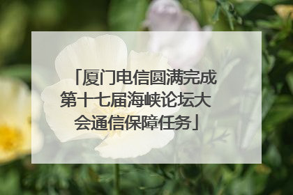 厦门电信圆满完成第十七届海峡论坛大会通信保障任务