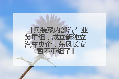 兵装系内部汽车业务重组，成立新独立汽车央企，东风长安暂不重组了