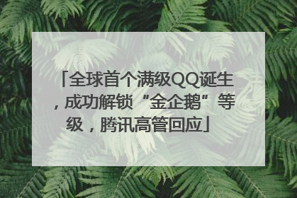 全球首个满级QQ诞生，成功解锁“金企鹅”等级，腾讯高管回应
