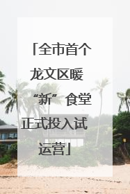 全市首个 龙文区暖“新”食堂正式投入试运营