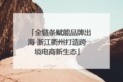 全链条赋能品牌出海 浙江衢州打造跨境电商新生态