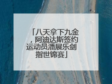 八天拿下九金，阿迪达斯签约运动员潘展乐剑指世锦赛