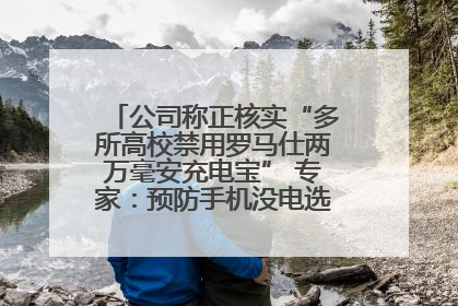 公司称正核实“多所高校禁用罗马仕两万毫安充电宝” 专家：预防手机没电选中等体积产品即可