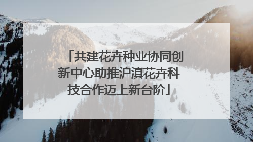 共建花卉种业协同创新中心助推沪滇花卉科技合作迈上新台阶