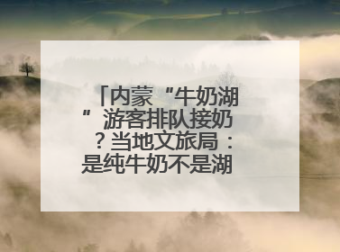 内蒙“牛奶湖”游客排队接奶？当地文旅局：是纯牛奶不是湖水，可放心喝