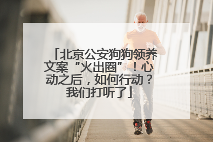 北京公安狗狗领养文案“火出圈”！心动之后，如何行动？我们打听了