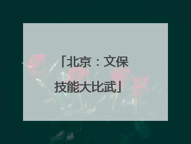北京：文保技能大比武