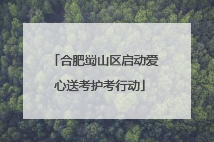 合肥蜀山区启动爱心送考护考行动
