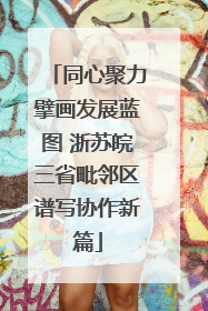 同心聚力擘画发展蓝图 浙苏皖三省毗邻区谱写协作新篇