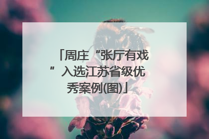 周庄“张厅有戏”入选江苏省级优秀案例(图)