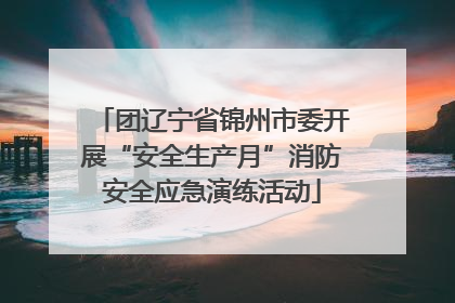 团辽宁省锦州市委开展“安全生产月”消防安全应急演练活动