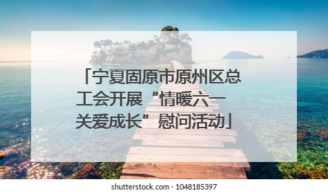 宁夏固原市原州区总工会开展“情暖六一 关爱成长”慰问活动