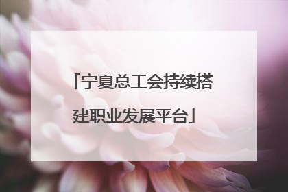 宁夏总工会持续搭建职业发展平台
