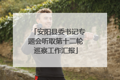 安阳县委书记专题会听取第十二轮巡察工作汇报