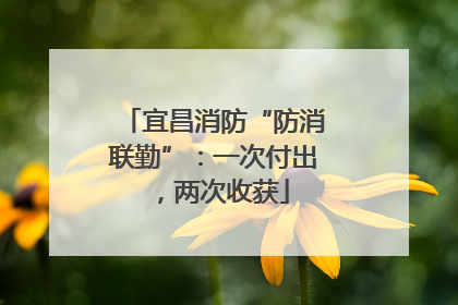 宜昌消防“防消联勤”：一次付出，两次收获