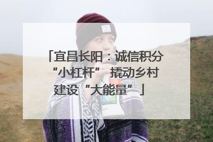 宜昌长阳：诚信积分“小杠杆” 撬动乡村建设“大能量”