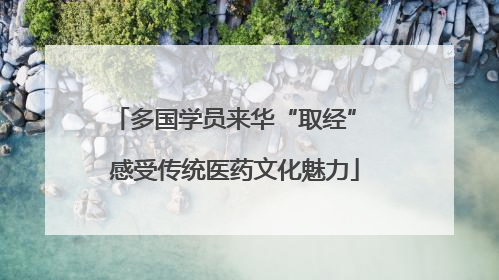 多国学员来华“取经” 感受传统医药文化魅力
