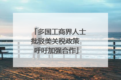 多国工商界人士批驳美关税政策 呼吁加强合作