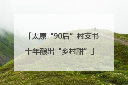 太原“90后”村支书十年酿出“乡村甜”