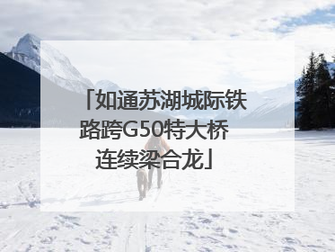 如通苏湖城际铁路跨G50特大桥连续梁合龙