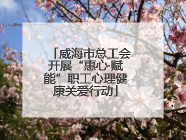 威海市总工会开展“惠心·赋能”职工心理健康关爱行动