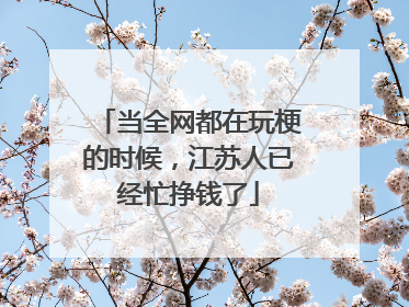 当全网都在玩梗的时候，江苏人已经忙挣钱了