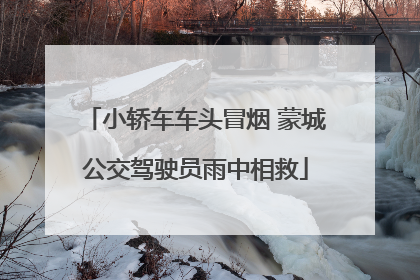 小轿车车头冒烟 蒙城公交驾驶员雨中相救