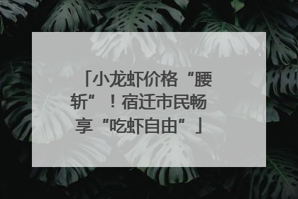 小龙虾价格“腰斩”！宿迁市民畅享“吃虾自由”