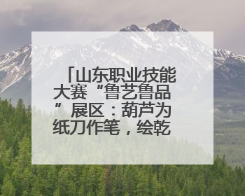 山东职业技能大赛“鲁艺鲁品”展区：葫芦为纸刀作笔，绘乾坤万象