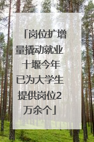 岗位扩增量撬动就业 十堰今年已为大学生提供岗位2万余个
