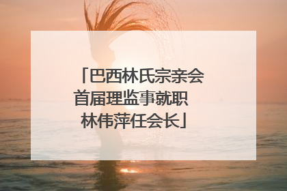 巴西林氏宗亲会首届理监事就职 林伟萍任会长