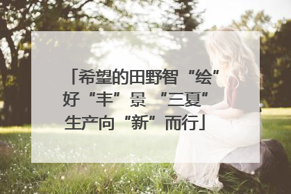 希望的田野智“绘”好“丰”景 “三夏”生产向“新”而行
