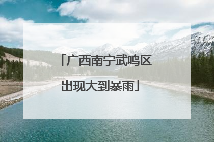 广西南宁武鸣区出现大到暴雨