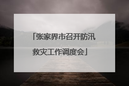 张家界市召开防汛救灾工作调度会