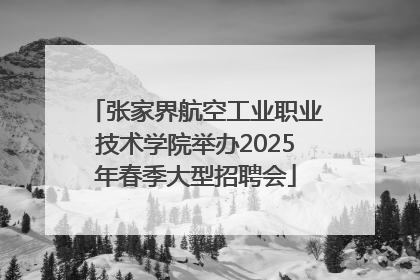 张家界航空工业职业技术学院举办2025年春季大型招聘会