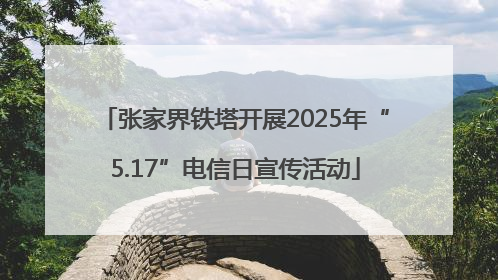 张家界铁塔开展2025年“5.17”电信日宣传活动