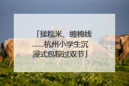 揉糯米、缠棉线……杭州小学生沉浸式包粽过双节