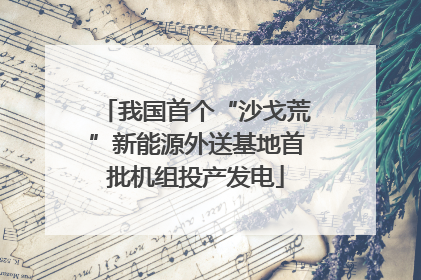 我国首个“沙戈荒”新能源外送基地首批机组投产发电