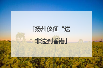 扬州仪征“送”非遗到香港