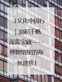 文化中国行｜浪起千帆 深蓝宝藏——博物馆里的海丝遗珍